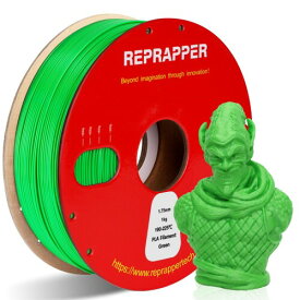 RepRapper PLA フィラメント 3Dプリンターフィラメント 1.75mm径、寸法精度+/-0.03mm、3Dプリンター用 正味量1KG (2.2LBS) スプール造形材料PLA樹脂材料、緑/グリーン
