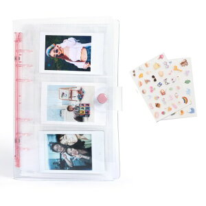 HIYQIN �N���A�t�H�g�A���o�� 120�|�P�b�g Kpop �t�H�g�J�[�h�o�C���_�[ Fujifilm Instax Mini Film 12/11/90/8/7/SE/99�p �|�����C�h�X�i�b�v/�R�_�b�N�~�j�t�H�g�u�b�N�p �X�e�b�J�[�t�� - �N���A�s��