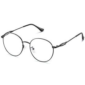 (DUCO) ブルーライトカット メガネ メンズ レディース パソコン用 眼鏡 度なし pc メガネ blue light glasses 高級合金素材 青色光 カット メガネ おしゃれ 超軽量 5219 (ブラック)