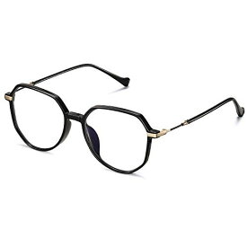 (DUCO) ブルーライトカット メガネ メンズ レディース パソコン用 眼鏡 度なし pc メガネ blue light glasses 高級合金素材 青色光 カット メガネ おしゃれ 超軽量 5218 (ブラック)