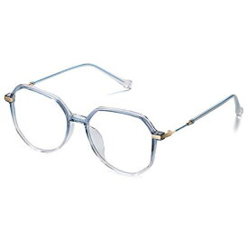 (DUCO) ブルーライトカット メガネ メンズ レディース パソコン用 眼鏡 度なし pc メガネ blue light glasses 高級合金素材 青色光 カット メガネ おしゃれ 超軽量 5218 (ブルー)