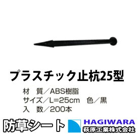 プラスチック止杭25型 200本セット 25cm