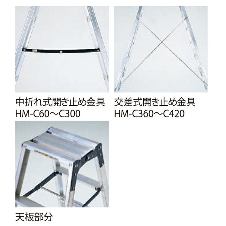 楽天市場】ピカ PiCa 専用脚立 HM-C420 天板高さ:4.04m 最大使用質量 