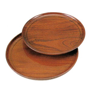 欅・青葉盆 丸盆 木製