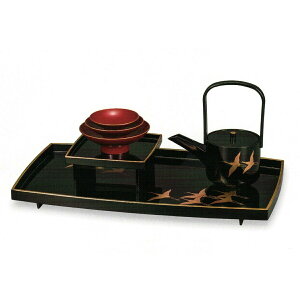 屠蘇器 鶴 黒 日本製 F115-5