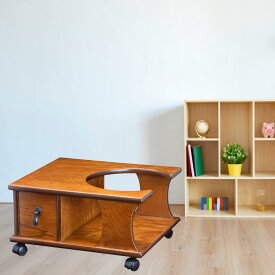 お座敷ワゴン ポットワゴン 引出付 キャスター付き　木製 T5625