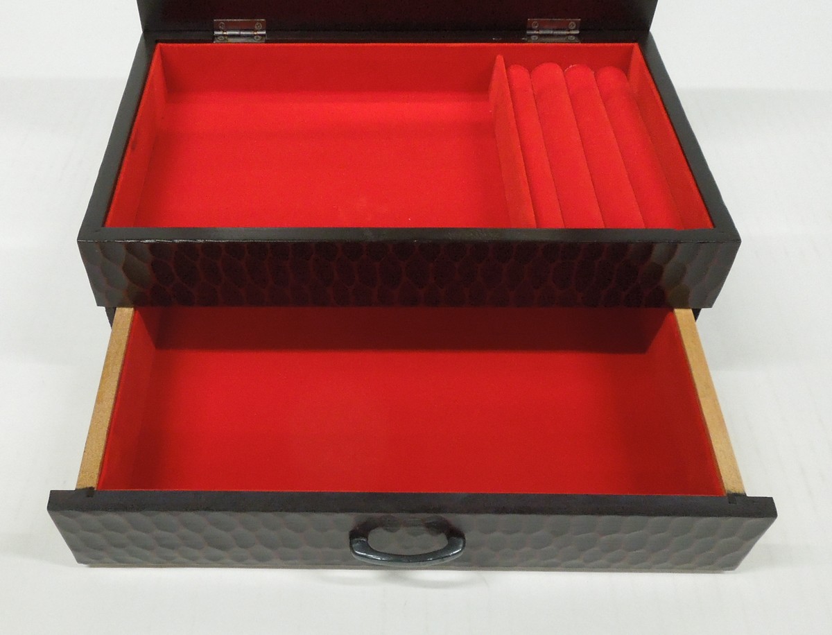 鎌倉彫り 針箱 ジュエリーボックス-