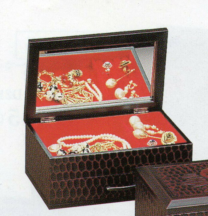 楽天市場】木製 宝石箱 鎌倉彫 鏡付き ほ-19 ジュエリーボックス 