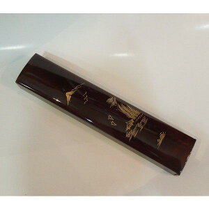 漆塗 沈金 山水 木製 箸箱