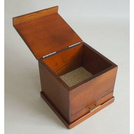 コスメボックス コットンケース欅仕上げ 日本製 メイクボックス #713　木製 現品特価商品です