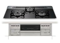 パロマ PD-509WS-75CK ビルトインコンロ repla ハイパーガラスコートトップ 75cm クリアパールブラック