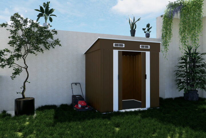 楽天市場】【ブラウン】物置 屋外 大型 倉庫 大型物置 戸外収納庫 物置  