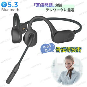 骨伝導ヘッドセット ワイヤレス 骨伝導イヤホン IP65 防水 通話 防塵防水 骨伝導ヘッドホン マイク付きイヤホン 耳掛け ブルートゥース 骨伝導 イヤホン bluetooth ビジネス向け マイク付き ワ