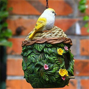 鳥箱 鳥かご 小鳥 ハンギング ハンギングホルダー ハウス 装飾 ケージ 鳥用屋外 バードハウス ガーデニング バードボックス フィギュア用