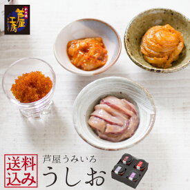 父の日 ギフト プレゼント 芦屋うみいろ　四選 うしお　送料込 創作珍味 4品詰合せ 少量 セット ギフト 宅飲み 50代 60代 男性 ギフト