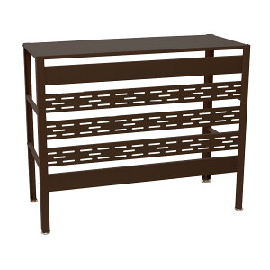 ■10/30限定10%OFFクーポン■【送料無料】 エアコン 室外機 カバー 通気穴 通気孔 通気口 木目調 室外機カバー DIY 雪 収納 室外機ラック ラック ルーバー 目隠し ベランダ 庭 節電 遮光 多肉棚