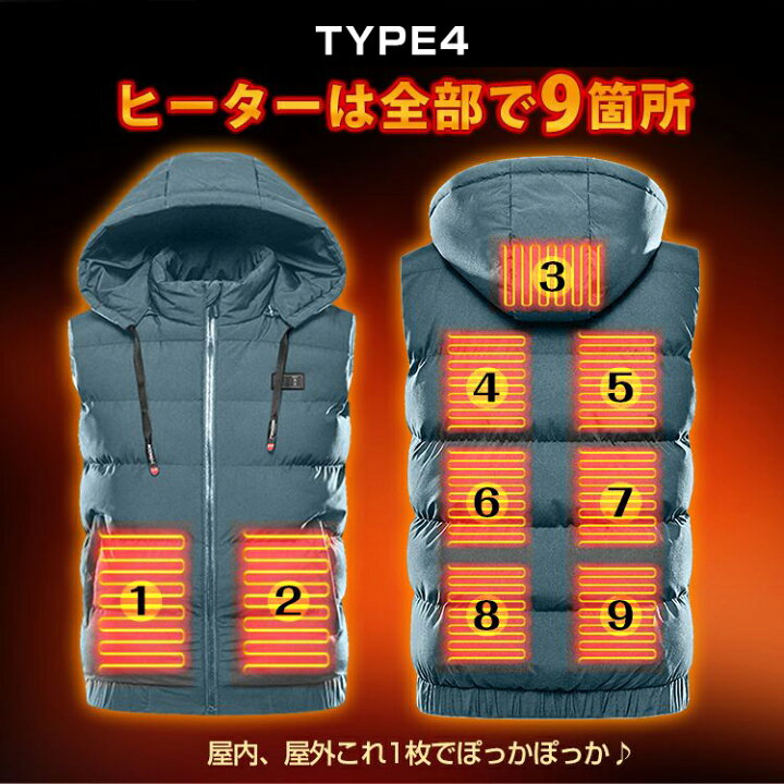 楽天市場】【期間・数量限定クーポン】 【送料無料】 ヒーターベスト 