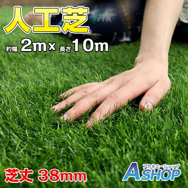 楽天市場 4 9 時 5 Offクーポン 送料無料 人工芝 2m 10m ロール 芝生 ベランダ 水はけ ガーデニング 排水穴 肌に優しい メンテナンスフリー ロールタイプ 春色 夏色 2色 芝丈38mm Diy 庭 新生活 Od441 Aショップ 楽天市場店