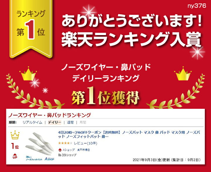 楽天市場 3 3 22 3 Offｸｰﾎﾟﾝ 送料無料 ノーズパット マスク 鼻 パッド マスク用 ノーズパッド ノーズフィットパット 鼻パッド クッション 花粉 30本セット 曇り止め 化粧崩れ 防止 ノーズパッド ノーズテープ ノーズフィッター マスク用品 スポンジ Ny376 A