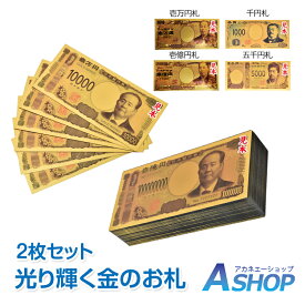 ☆4/25限定5%offクーポン☆【送料無料】 クリスマス 金色 壱萬円札 2枚セット 壱億円札 お札 1万円 1億円 黄金 金 GOLD 開運 金運 幸運 運勢 アップ ギフト 贈り物 景品 パーティ 願掛け pa042 ギフト