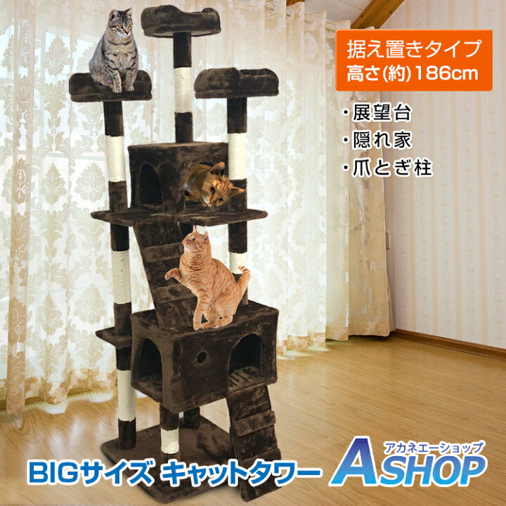 楽天市場】【7/1〜10全品クーポン】【送料無料】 キャットタワー 猫 