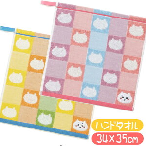 ちいかわ ウォッシュタオル パターン キャラクター ループ付 ハンドタオル ガーゼ アップリケ 刺繍 パイル ナガノ タオル美術館