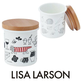 キャニスター リサ・ラーソン スケーター ENC8 ホーロー 木蓋 おしゃれ ほうろう 北欧 ブランド キャラクター キッチングッズ マイキー 750ml 保存容器