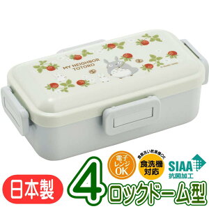 ランチボックス となりのトトロ 木苺 PFLB6AG スケーター スタジオジブリ キャラクター グッズ 4点ロック ドーム型 弁当箱 抗菌 日本製