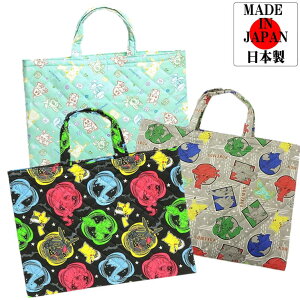ポケモン レッスンバッグ ポケットモンスター キャラクター 体操着入れ 日本製 コットン キルト トートバッグ お稽古バッグ 習い事バッグ マルヨシ