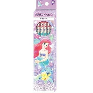 リトルマーメイド アリエル かきかたえんぴつ パール軸 B 1ダース ショウワノート ディズニー プリンセス キャラクター 4901772418191