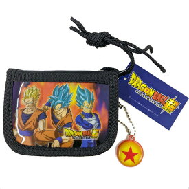 財布 ドラゴンボール超 DBZ-1913 キャラクター ラウンド ウォレット 二つ折り財布 キッズ サイフ こども 男の子 さいふ ブラック ひも付き