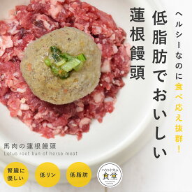 愛犬用 手作りご飯 馬肉の蓮根饅頭6個/12個/24個/セット 【冷凍便】 【冷凍】【ハウンドカム食堂】 無添加 国産 ドッグフード 低脂肪 膵臓に優しい 腎臓に配慮したトッピング 療法食 食べない悩み 水分補給 食いつき抜群 添加物不使用 シニア犬 パピー犬 高齢犬