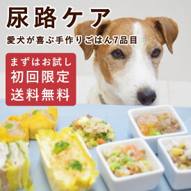 【割引クーポン配布中】【初回限定送料無料】尿路ケア 手作り ごはん 7品目セット 犬 泌尿器ケア 療法食 を 食べない愛犬に フレッシュ ドッグフード 無添加 愛犬 ドッグ 低カリウム 低ナトリウム ※ストルバイト結石・シュウ酸カルシウム結石の療法食ではございません。