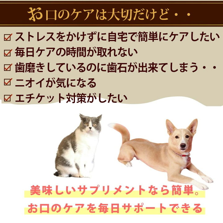 楽天市場 お口ぴかぴかデンタルクリーン90g 犬 サプリ 口腔内ケア 犬用 デンタルケアサプリメント デンタルケア用品 毎日簡単デンタルケア 食べる口腔内ケアデンタルケア 食いつき抜群チーズ味 帝塚山ハウンドカム 楽天市場店