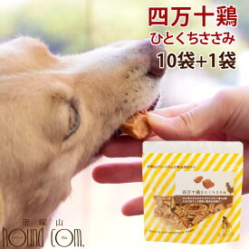 犬用おやつ｜四万十鶏　ひとくちささみ 10袋セット+1セット　まとめ買いで1袋がお得　銘柄地鶏のおやつ　犬用ジャーキー　鶏肉　チキン　ジャーキー　食いつき抜群　無添加ジャーキー　安心おやつ　低カロリーおやつ　高タンパク　ご褒美に最適