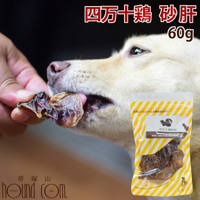 楽天市場 犬用おやつ 四万十鶏 砂肝 60g 無添加おやつ 犬用無添加ジャーキー 平飼い チキン ささみ すなぎも 小型犬 ご褒美 栄養 A0107 帝塚山ハウンドカム 楽天市場店