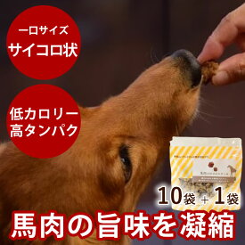 【割引クーポン配布中】犬用おやつ｜馬肉コロコロステーキ 10袋+1袋セット（60g×11袋）　無添加おやつ 犬用無添加ジャーキー 馬肉 小型犬 ご褒美 栄養 犬 の おやつ 猫