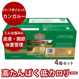 【おまけ付】冷凍　バーフダイエット カンガルー 4箱セット（220g×12枚×4箱）犬用総合栄養食 【ドッグフード 生食 低カロリー ご飯】BARFDIET　バーフダイエット