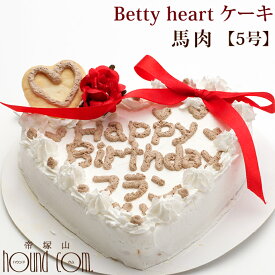 愛犬用ケーキ Betty heart ケーキ 5号 馬肉 犬 誕生日ケーキ バースディケーキ【冷凍】ベティハート 冷凍