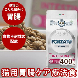 猫 FORZA10療法食｜インテスティナルアクティブ(胃腸ケア) 400g フォルツァディエチ キャットフード フォルツァ10 胃腸ケア療法食　食事療法食 フォルツァディエチ　猫用　無添加　キャットフード　ドライフード　猫のごはん　成猫　総合栄養食