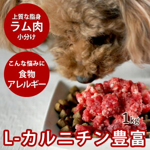 犬用 生肉 ラム肉 1kg 荒挽き 小分けパック入り【冷凍】【ドッグフード】 犬生肉 ペットフード 犬用生肉 ミンチ 生食 手作り食 酵素 タウリン 老犬 高齢犬 シニア 幼犬 羊肉 パピー 肉 高齢犬