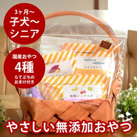 犬用ギフトセットA｜愛犬にやさしい無添加おやつセット 4種セット (無添加ボーロ 60g→50gに順次切り替え)　らてぷちのおまけ付き　犬用　おやつ　プレゼント　アソートセット　詰め合わせ　ラッピングバッグ付き