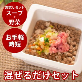 【割引クーポン配布中】犬猫用 スープと野菜のお試しセット（各1袋） 【冷凍】まぜるだけ手作り食シリーズ 毎日スープ 毎日野菜 無添加 安心 トッピング 水分補給 冷凍ドッグフード フレッシュドッグフード