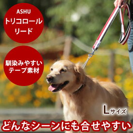 【割引クーポン配布中】犬 リード【単品】 大型犬 ASHU トリコロールリードL 洗えるテープ ドッグブランドアッシュ犬用首輪 お散歩 可愛い 犬のグッズ 犬リード【ペットリード ペット用リード ペット用品 帝塚山ハウンドカム】犬の首輪 散歩用リード