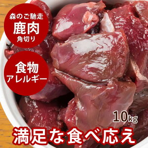 【北海道産】天然 エゾ鹿生肉 角切り 10kg 【冷凍】犬 手作り食 犬 生肉 鹿肉 シカ 天然 国産 低カロリー ペット ヘルシー 高齢犬 シニア