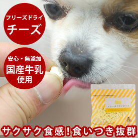 【P2倍＆割引クーポン配布中】犬 チーズ 無添加 国産 フリーズドライ チーズ 50g 手作り食 手作りごはん トリーツとして トレーニングのご褒美やトッピング ふりかけにも 無添加で猫も大喜び 無添加 犬用 猫用 愛猫 猫用おやつ ドッグ