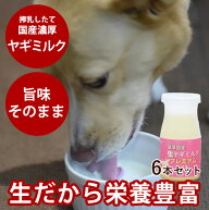 【割引クーポン配布中】愛犬用（犬猫用） 濃厚国産生ヤギミルク プレミアム6本セット【冷凍】 犬 猫 生 …