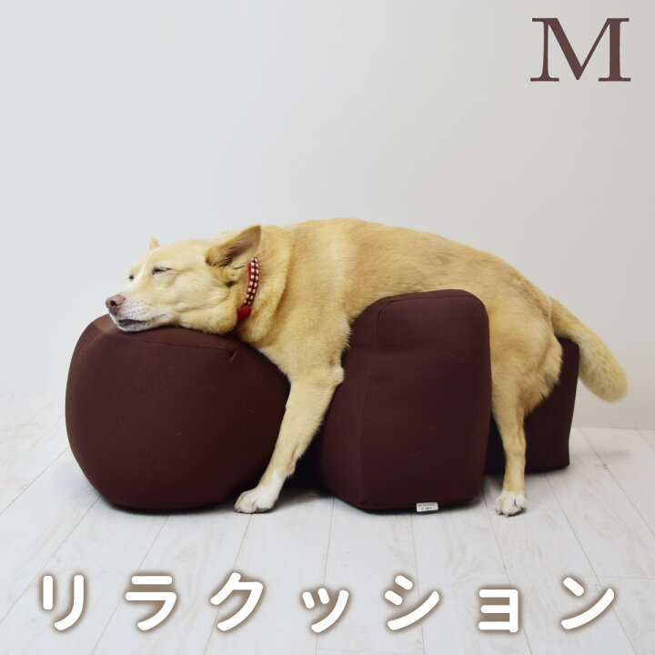 楽天市場】【愛犬用ベッド】 リラクッション M ブラウン【立位保定  