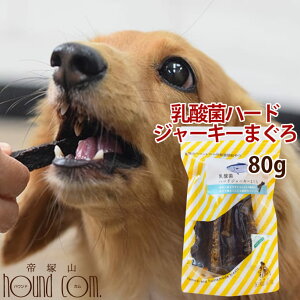 犬 おやつ 無添加 デンタル 乳酸菌ハードジャーキーまぐろ 80g 硬め 魚 噛める ヘルシー 小型犬 中型犬 大型犬 プレバイオティクス フェカリス菌 鶏肉アレルギーの愛犬に