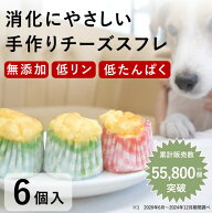 【割引クーポン配布中】犬 腎臓ケア おやつ｜食堂の手作りチーズスフレ 6個入 無添加 低リン 低たんぱく …